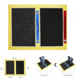 Alfombra Desinfectante Zapatos Con Secado 80x60 cm. uso Profesional / Domestico
