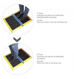 Alfombra Desinfectante Zapatos Con Secado 80x60 cm. uso Profesional / Domestico