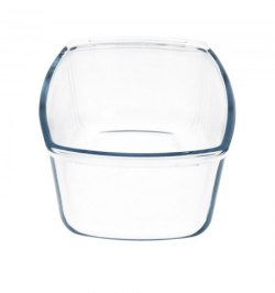 Fuente Cristal Para Horno, 1.5 Litros, Molde Especial Reposteria, 27x14x7 cm.