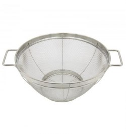 Escurridor Malla Acero Inoxidable Con Asas Ø 22 cm.