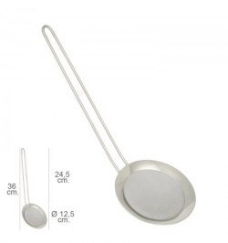 Espumadera Malla Acero inoxidable Ø 12,5 cm. Con Mango 24,5 cm.