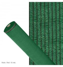 Malla Sombreo 90%, Rollo 1 x 10 metros, Reduce Radiación, Protección Jardín y Terraza, Regula Temperatura, Color Verde Claro