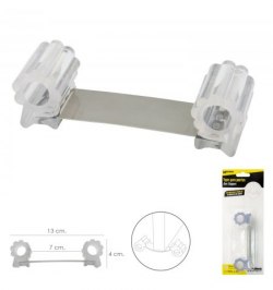 Tope Sujeta Puerta Goma Transparente 13 cm.