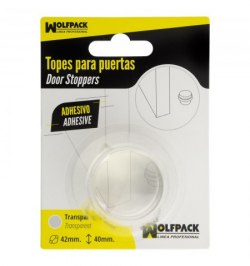 Tope Puerta Adhesivo Transparente Redondo