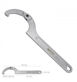 Llave De Gancho Articulada Para Tuberias Ø 50 a 80 mm.