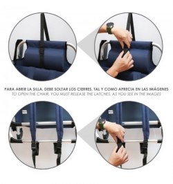 Silla Playa Tipo Mochila Con Bosillo Termico Muy Ligera Realizada En Nylon Alta Calidad y Aluminio