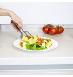 Pinzas Para Servir Acero Inoxidable  21 cm. Ideal para la cocina, servir ensaladas, servir carnes, pescados, etc.