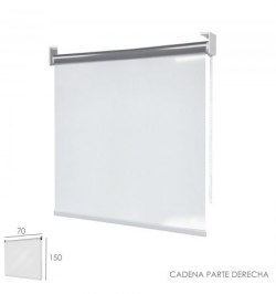 Mampara Cortina Enrollable PVC Transparente, Medidas 70 x 150 cm. Cadena Lado Derecho
