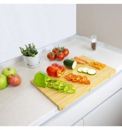 Tabla Cortar Fabricada En Madera De Bambu 100% Con Borde 46x30,5 cm. Tabla Cortar, Carne Pescado, Verduras, Frutas, Alimentos