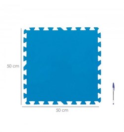 Protector Suelo Piscina Multiusos Set 8 Piezas de 50x50 cm.