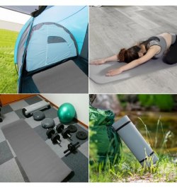 Colchoneta Espuma Camping / Gimnasio / Yoga / Ejercicio 180 x 50 cm.