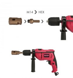 Adaptador M14 A Espiga Taladro, Adaptador Amoladora A Taladro