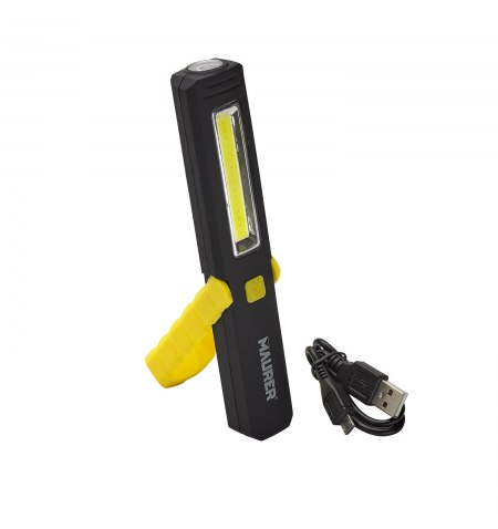 Linterna Led Recargable Con Gancho E Iman / 200 - 60 Lumenes