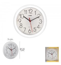 Reloj De Pared Ø 25 cm. Color Blanco