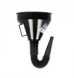 Embudo Boca Ancha Ø 145 mm.Con Prolongador Flexible y Filtro Metalico. Embudo gasoil, embudo gasolina, embudo combustible