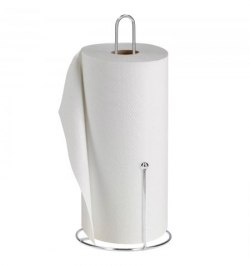 Portarrollos Papel Cocina Vertical, Cromado, 13x29 cm.