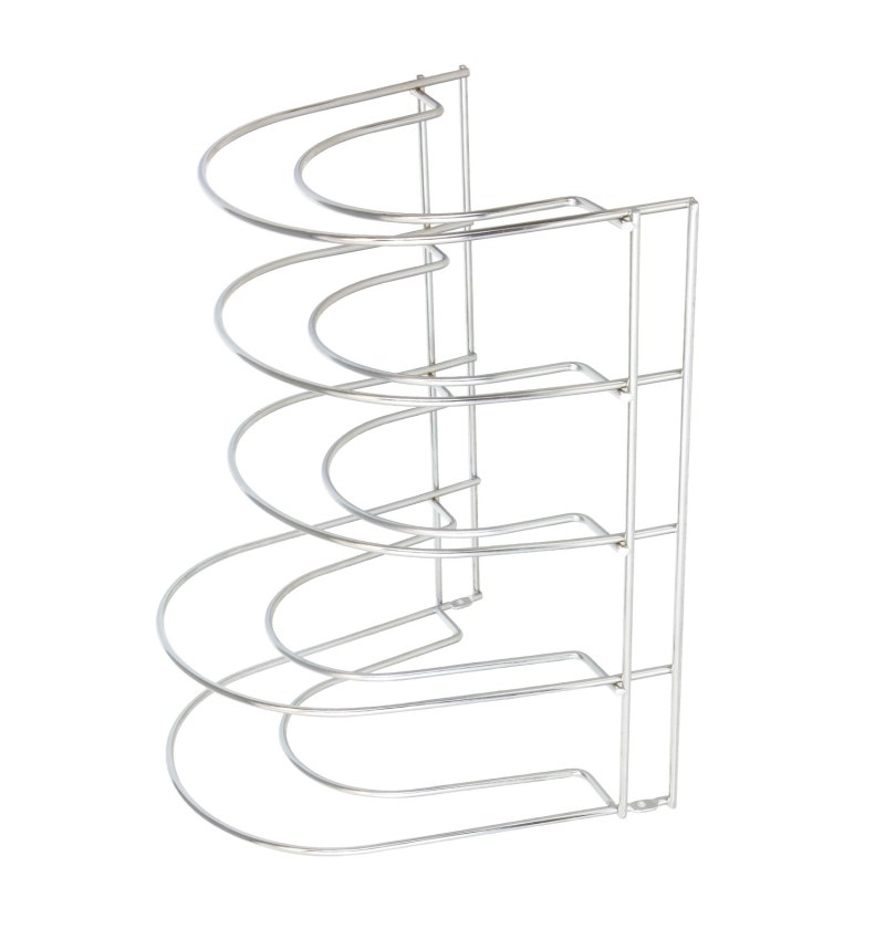 Soporte Vertical 5 Niveles Para Sartenes, Tapaderas, Acero Cromado