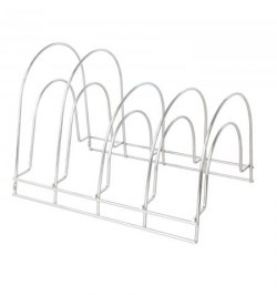 Soporte Vertical 5 Niveles Para Sartenes, Tapaderas, Acero Cromado