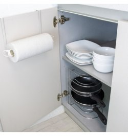 Soporte Vertical 5 Niveles Para Sartenes, Tapaderas, Acero Cromado