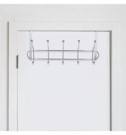 Perchero Cromado Colgante Para Puerta 5/10 Ganchos. Terminacion Metalica.