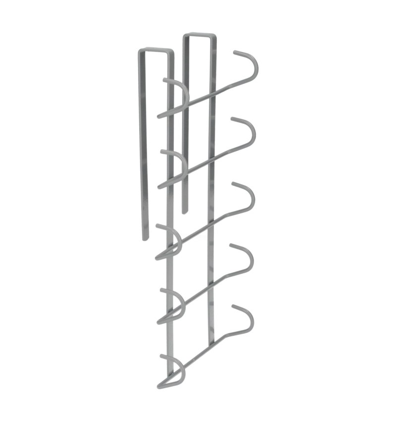 Colgador Tazas, Soporte Cocina Bajo Mueble, Acero 10 Ganchos.