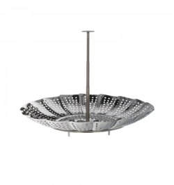 Cesta Vaporera Acero Inoxidable, Plegable Ø 13,5 / 23 cm. Cocina Al Vapor.