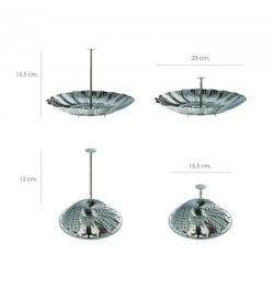 Cesta Vaporera Acero Inoxidable, Plegable Ø 13,5 / 23 cm. Cocina Al Vapor.