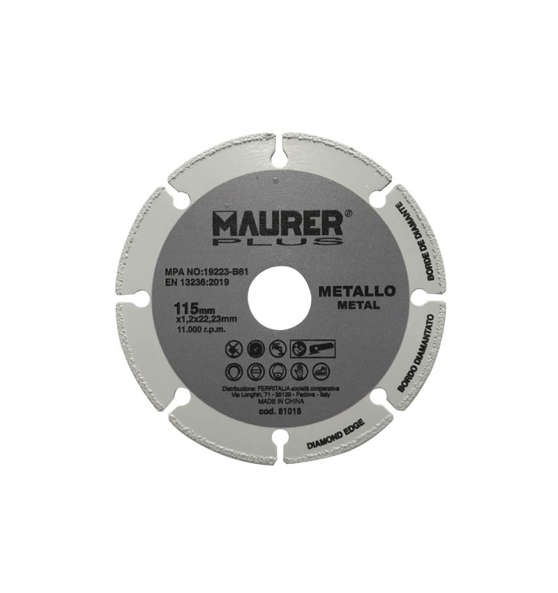 Disco Corte Metales Universal  Ø 115 x 1,2 mm.