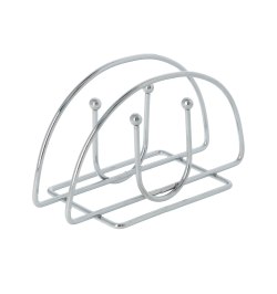Servilletero Mesa,  Acero Cromado Forma Semicircular Vertical