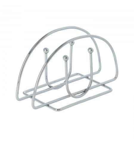 Servilletero Mesa,  Acero Cromado Forma Semicircular Vertical