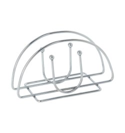 Servilletero Mesa,  Acero Cromado Forma Semicircular Vertical
