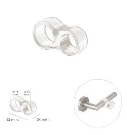 Tope Puerta Para Manivela Transparente (Blister 4 Unidades)
