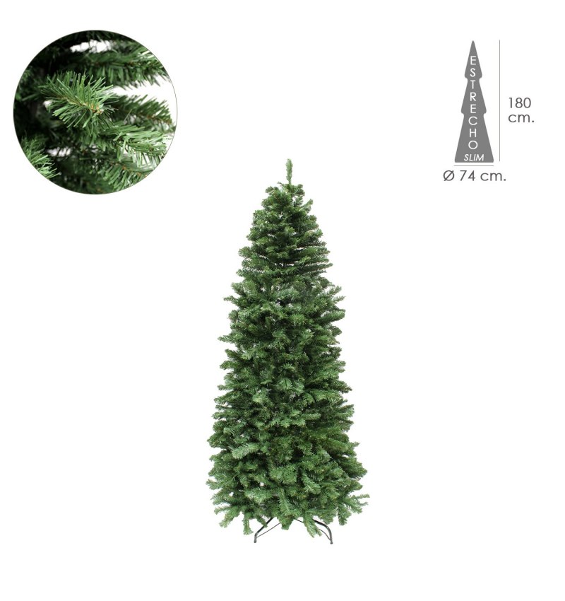 Arbol De Navidad 180 cm. Slim 653 Ramas PVC