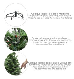 Arbol De Navidad 180 cm. Slim 653 Ramas PVC