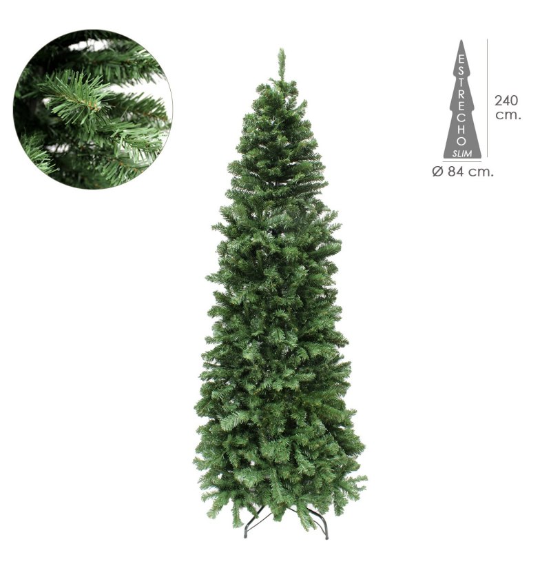 Arbol De Navidad 240 cm. Slim (estrecho) 1217 Ramas PVC