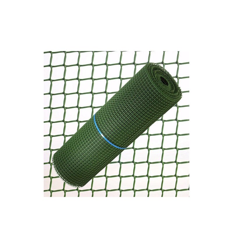 Tela Cuadrada Plastico 0,5 cm. x 1 Metro Verde  Rollo 25 Metros