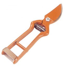Tijeras Vendimiar Forjada Curva  1 Mano 18 cm.
