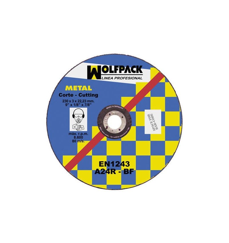 Disco Corte Abrasivo Metal 300x3,0x30 mm.