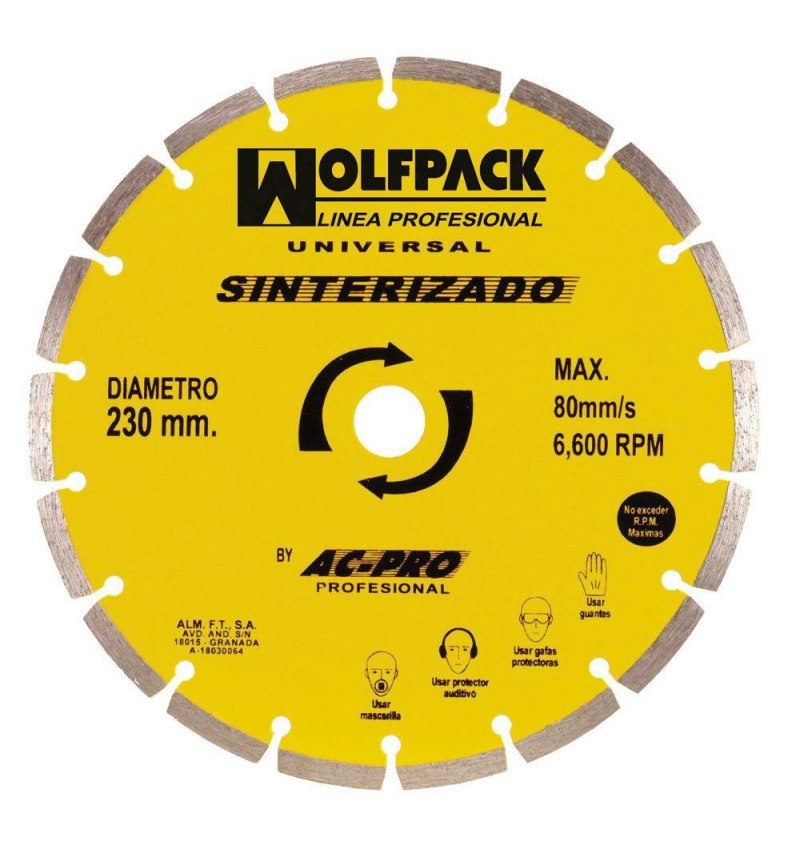 Disco Diamante 230 mm. General Obra Segmentado Sinterizado