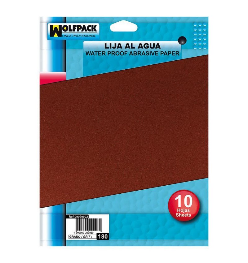 Lija Agua Grano 150 (Pack 10 Pliegos)
