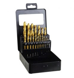 Estuche Brocas Hss Titanio 1-10 mm. 19 Piezas