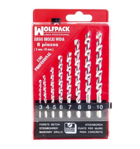 Estuche Brocas Widia Profesional Wolfpack  8 Piezas