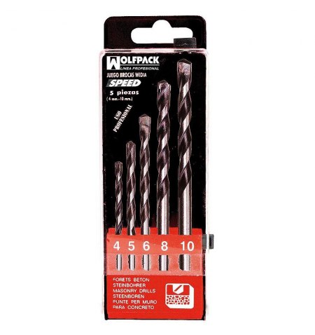 Estuche Brocas Widia Profesional Wolfpack Speed 5 Piezas