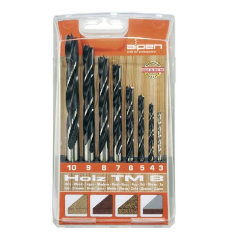 Estuche Brocas Alpen Madera   8 Piezas