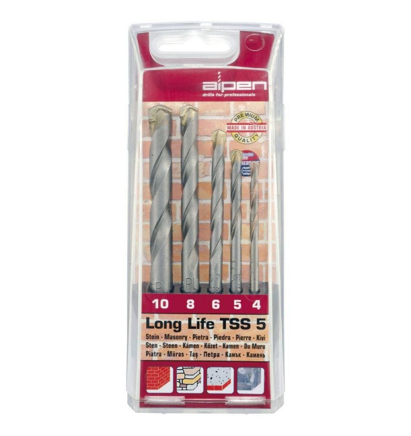 Estuche Brocas Alpen Widia Long Life 5 Piezas
