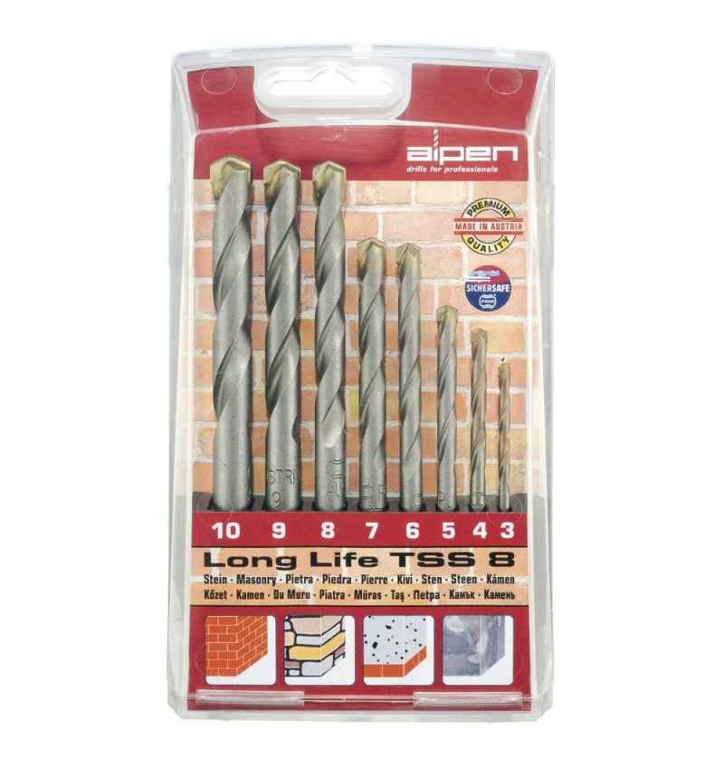 Estuche Brocas Alpen Widia Long Life 8 Piezas