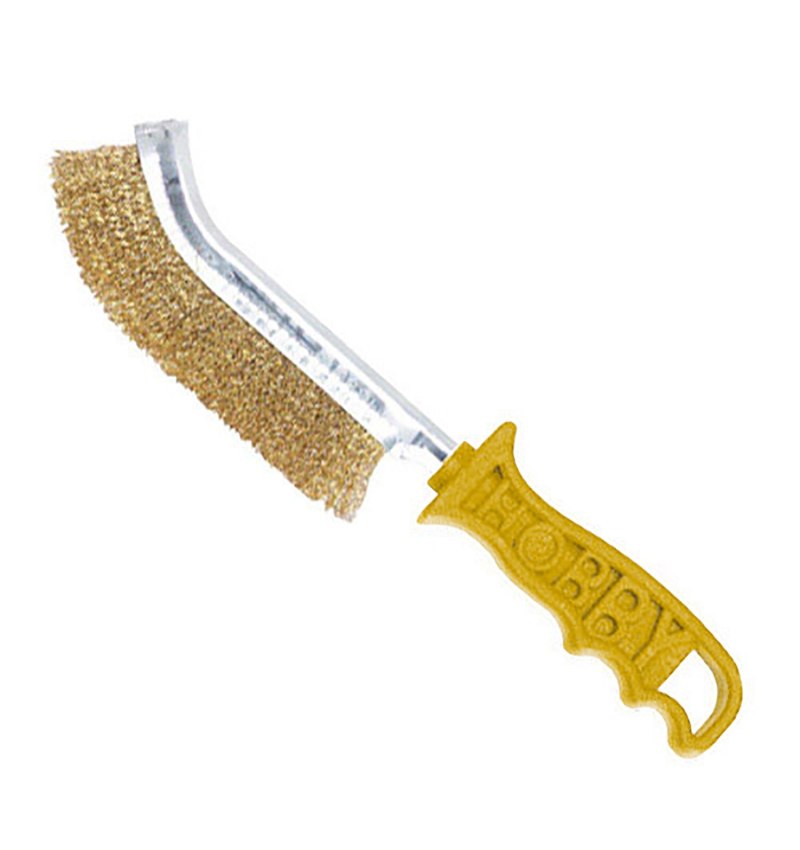 Cepillo Manual Acero Laton Mango Amarillo