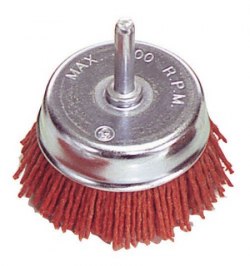 Cepillo Nylon Taza    75 mm. 1/4".