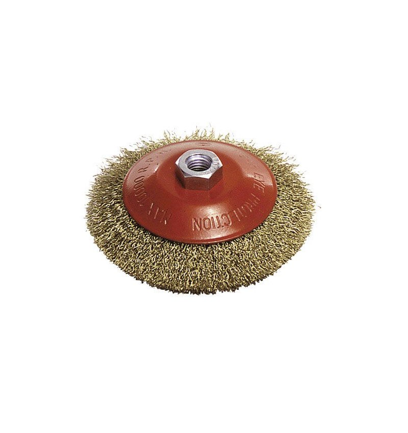 Cepillo Acero M14 Latonado Oblicuo 100x10 mm.