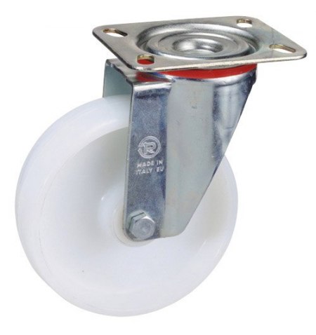 Rueda Industrial Nylon Placa   80 mm.